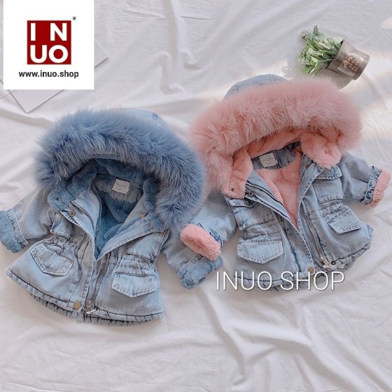 Chaqueta de mezclilla de invierno para niñas